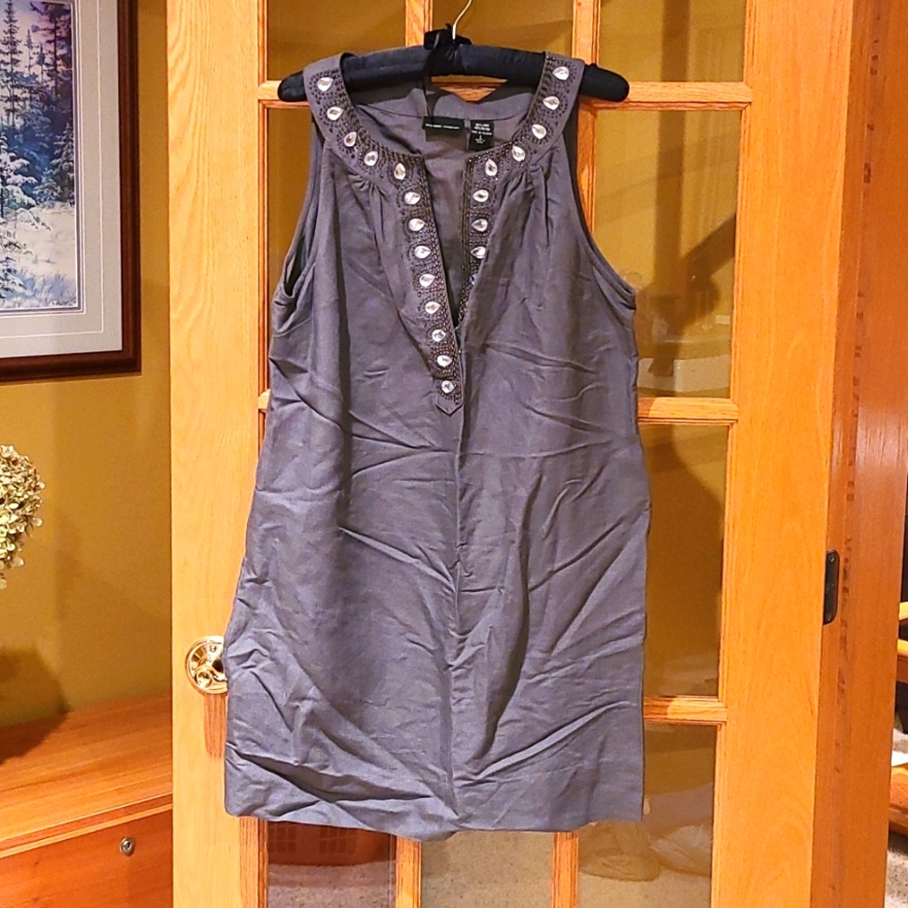 Beautiful dark grey Linen Dress!